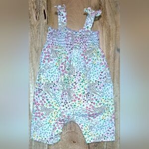 Disney baby, rainbow floral Bambi romper, excellent condition